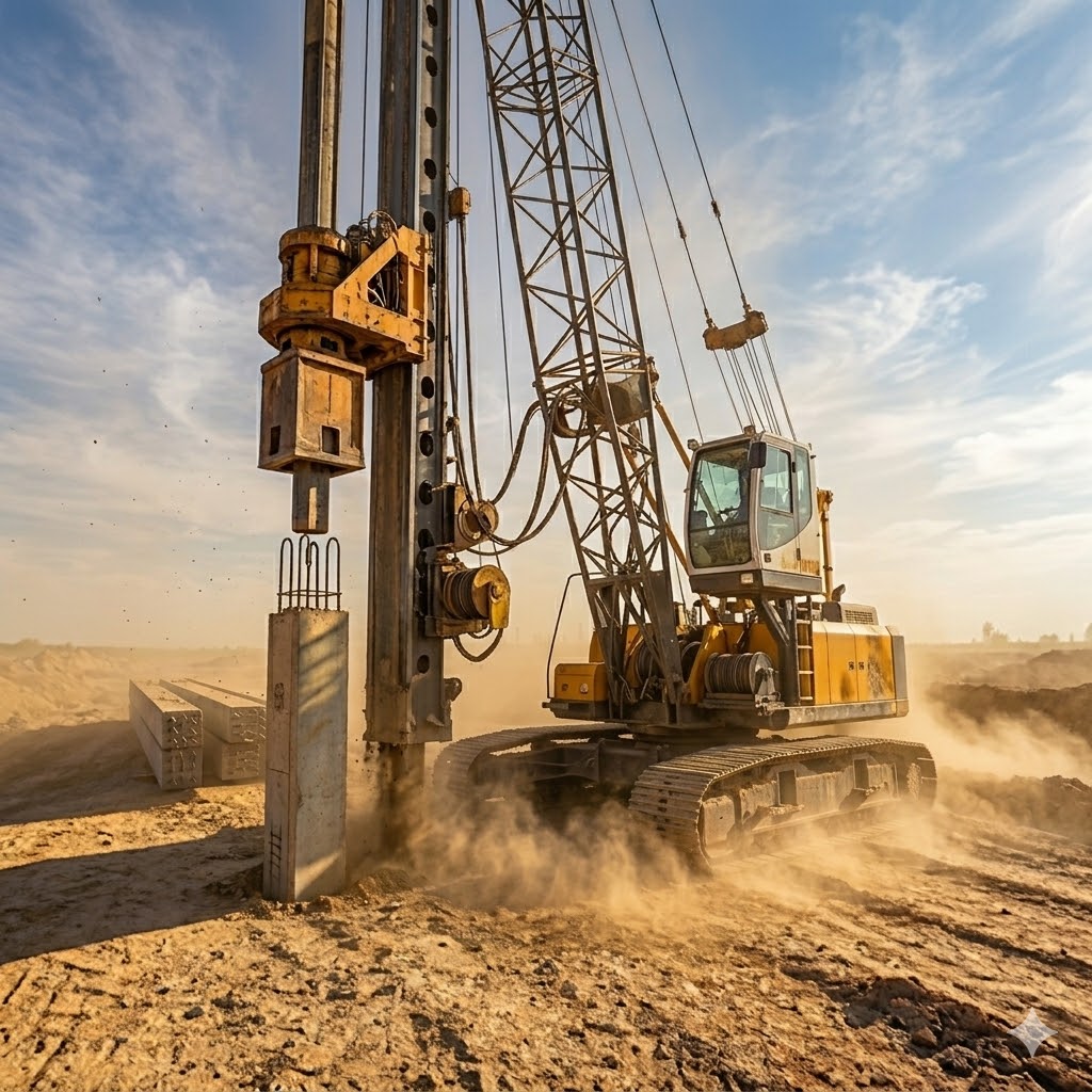 HD piling construction site